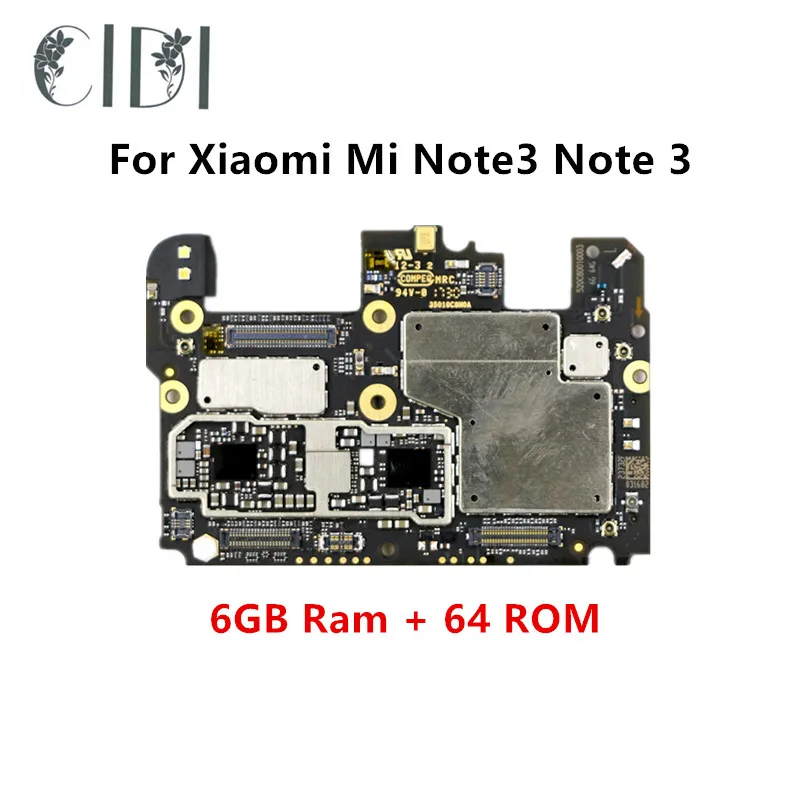 CIDI разблокированная для Xiaomi Mi Note3 Note 3 6 ГБ + 64 материнская плата | Мобильные