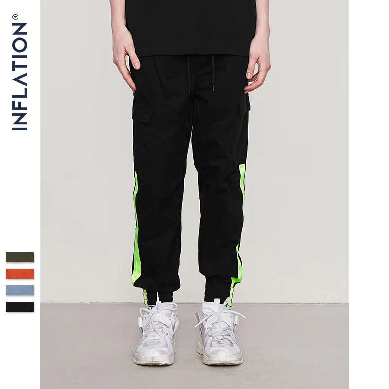 INFLATION Ankle Banded Pants Male Brand Trousers Mens Womens Casual Jogger Pencil Pants Streetwear Brand Clothing 8868W