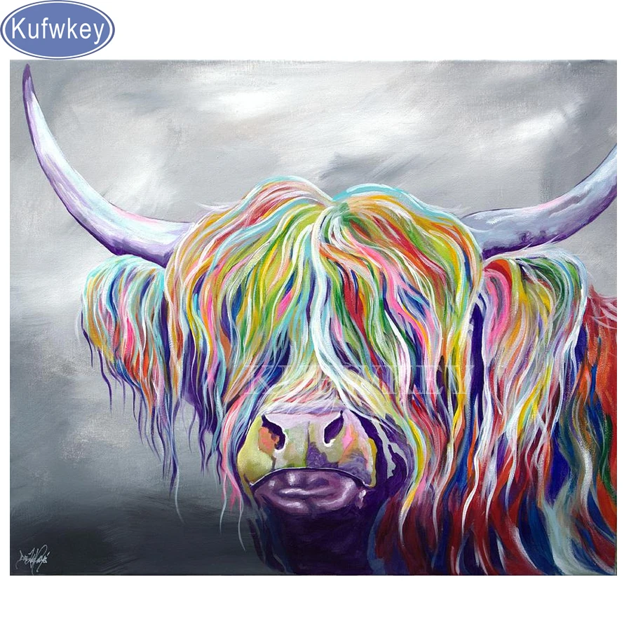 5d Алмазная мозаика сделай сам алмазная вышивка Highland cow распродажа живопись