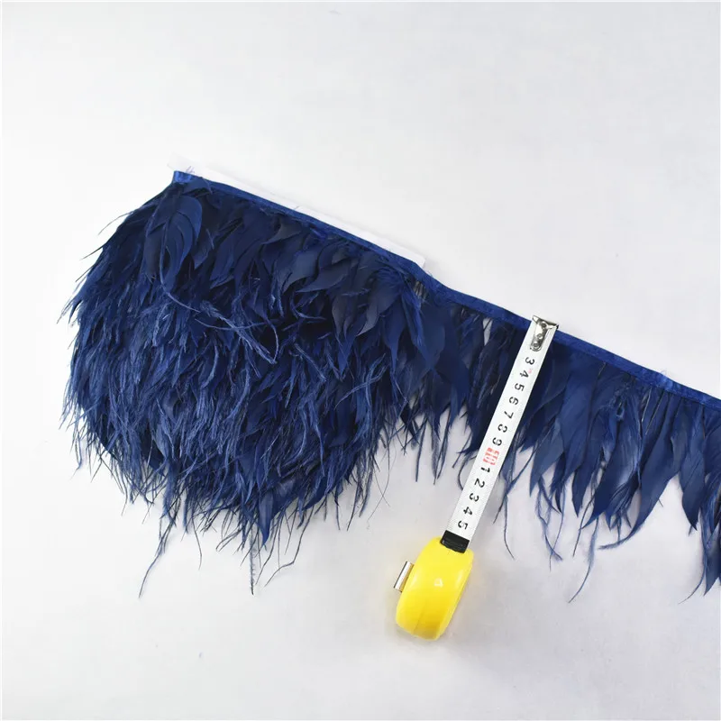 Перья страуса темно синего цвета 1 м|Перо| |