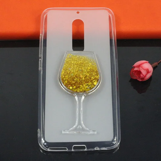 Soft Tpu Fundas For UMI UMIDIGI S2 Cases Glitter Star Liquid Quicksand Wine Glass Back Cover Pro / Lite Capa |