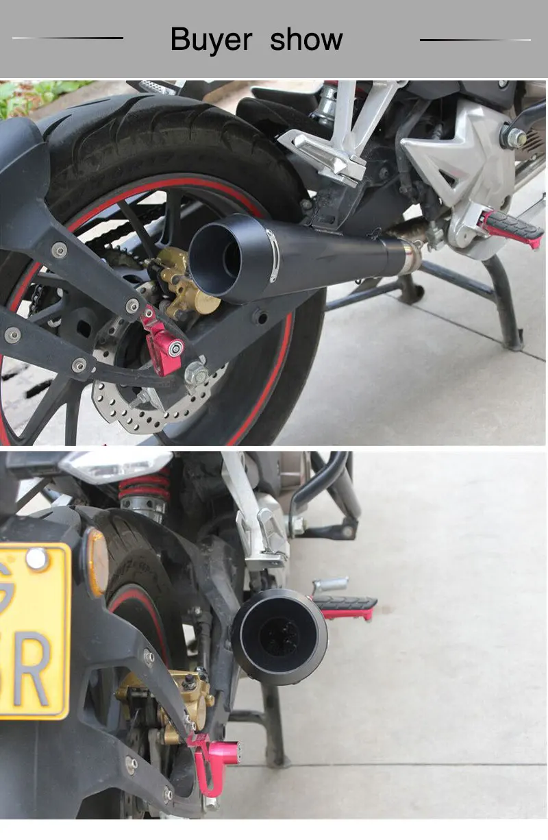 ZS заездов универсальный глушитель для мотоцикла M4 выхлопная труба CBR125 CB400 CBR600 CB750 Z250 TMAX530 модифицированный GP глушитель