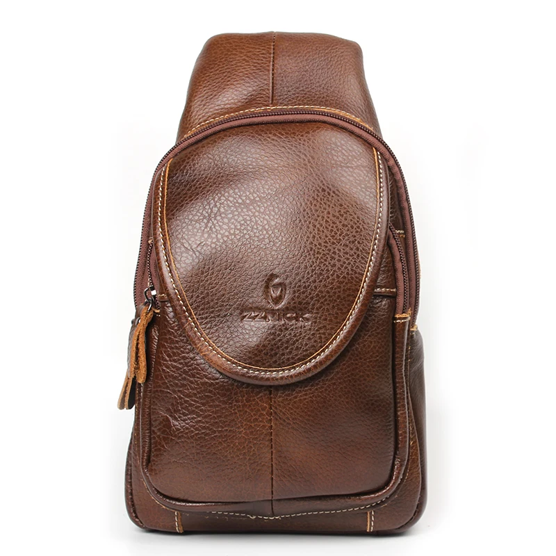 Franya Brand Bag Men Chest Pack Single Shoulder Strap Back Leather Travel Crossbody Bags Vintage | Багаж и сумки
