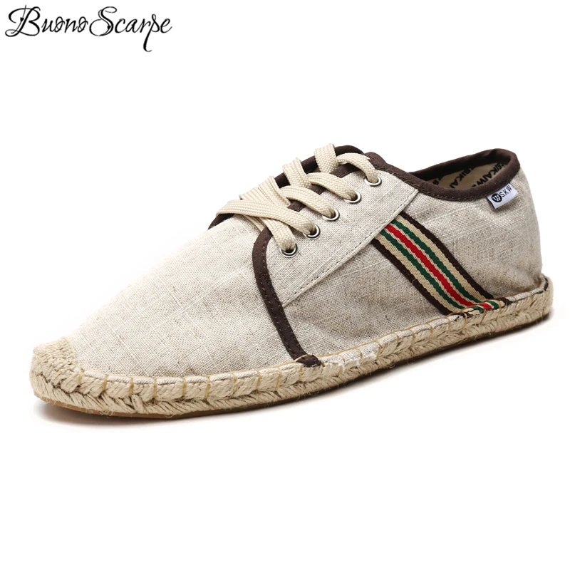 Buono Scarpe женские эспадрильи Мужские туфли на плоской подошве ботинки в рыбацком