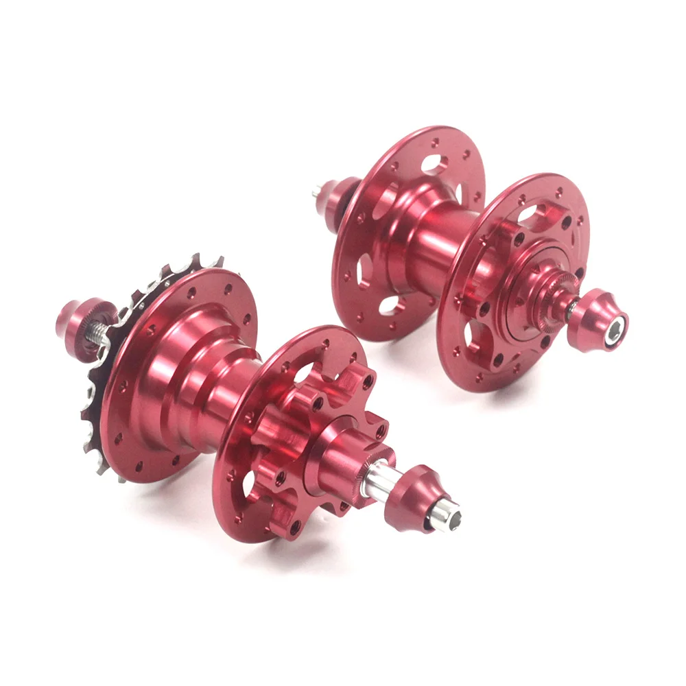 red front rear SILVEROCK велосипедные ступицы с ЧПУ 74 мм 88 мм 20 ч с 3 скоростными звездочками, дисковый тормоз, велосипедный подшипник, ступица для складного велосипеда, Детские балансировочные велосипеды - Цвет: red front rear