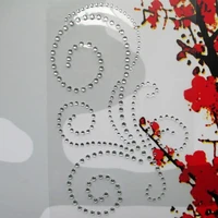 wholesale clear color self adhesive rhinestone flowers stickers notebook decorative stickers free shipping