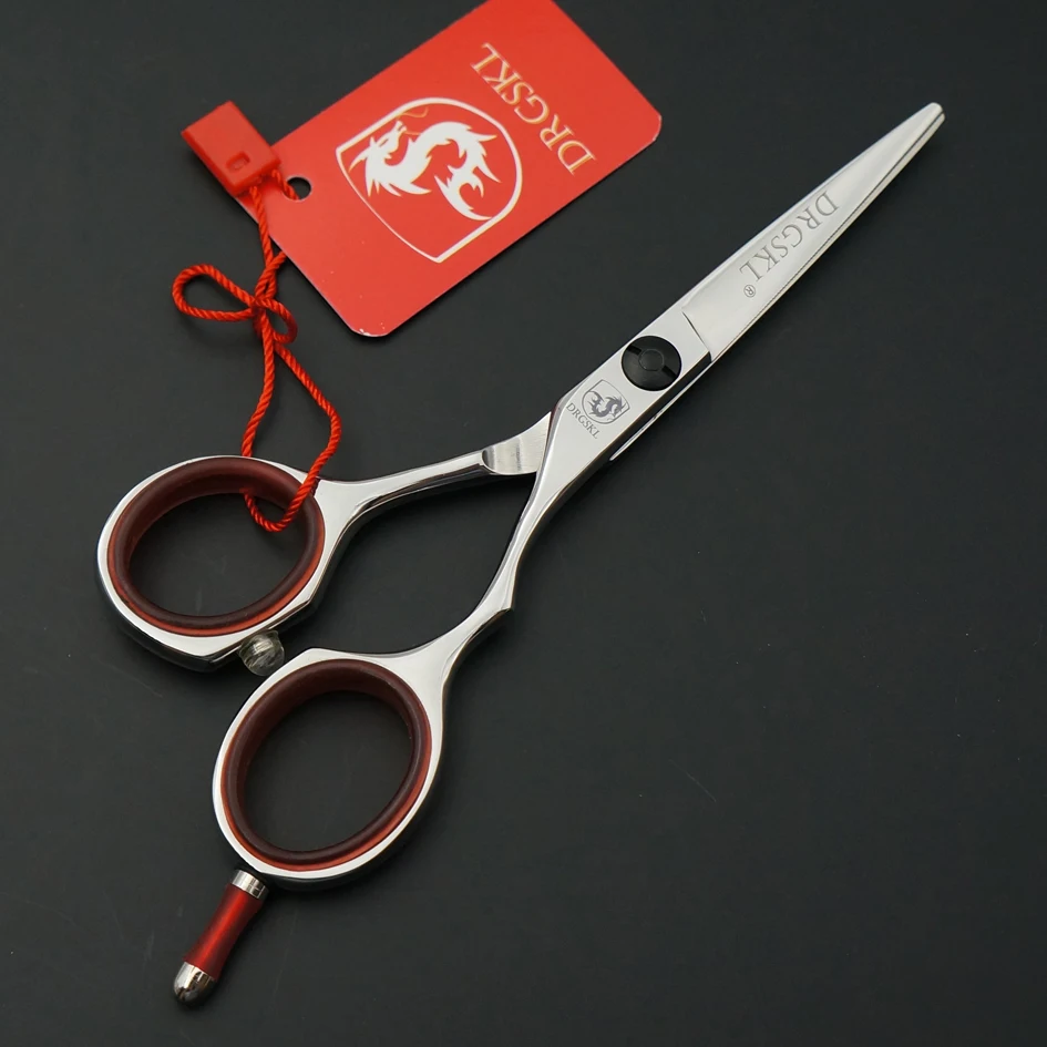 

DRGSKL superior 440C Serrated hair cut scissors 5.0 inch hair modelling scissors barber hairdressing hair shears Rubber ring