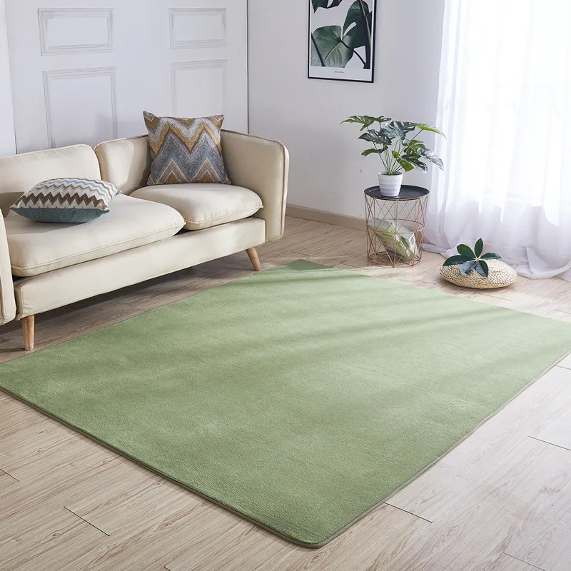 Новинка 2019 утолщенный коралловый бархатный простой ковер нескользящий коврик