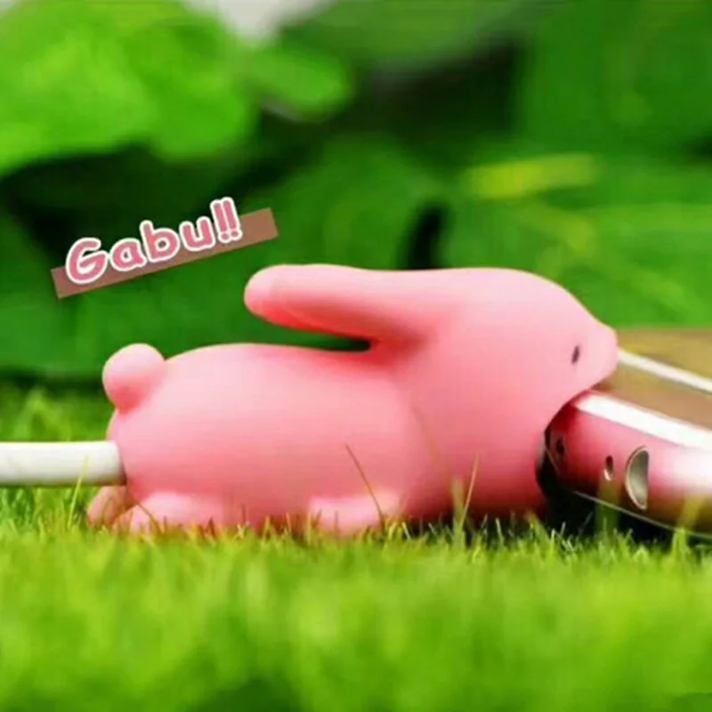 Мультфильм Защита для кабеля &quotукус&quot смешные USB держатель телефона с