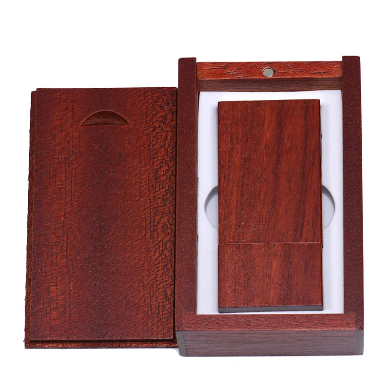 Rose wood SHANDIAN Деревянный Маленький Квадратный Блок USB+ коробка флэш-накопитель USB2.0 64 ГБ 32 ГБ 16 ГБ 8 ГБ 4 ГБ карта памяти фотографии свадебные подарки - Цвет: Rose wood