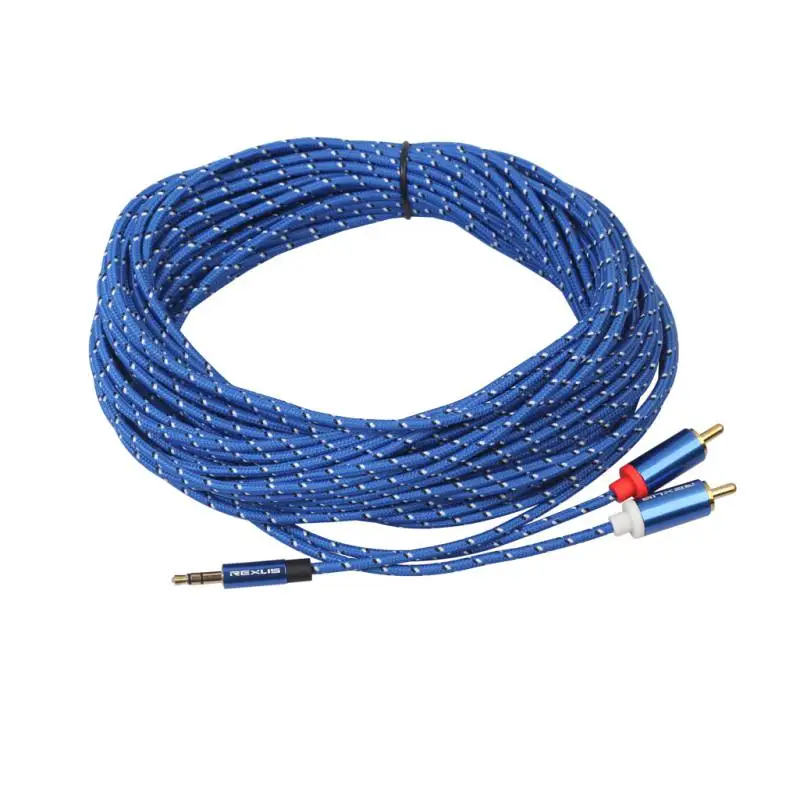 REXLIS RCA кабель 2RCA на 3 5 аудио мм разъем AUX для DJ усилителя сабвуфера Аудио миксер