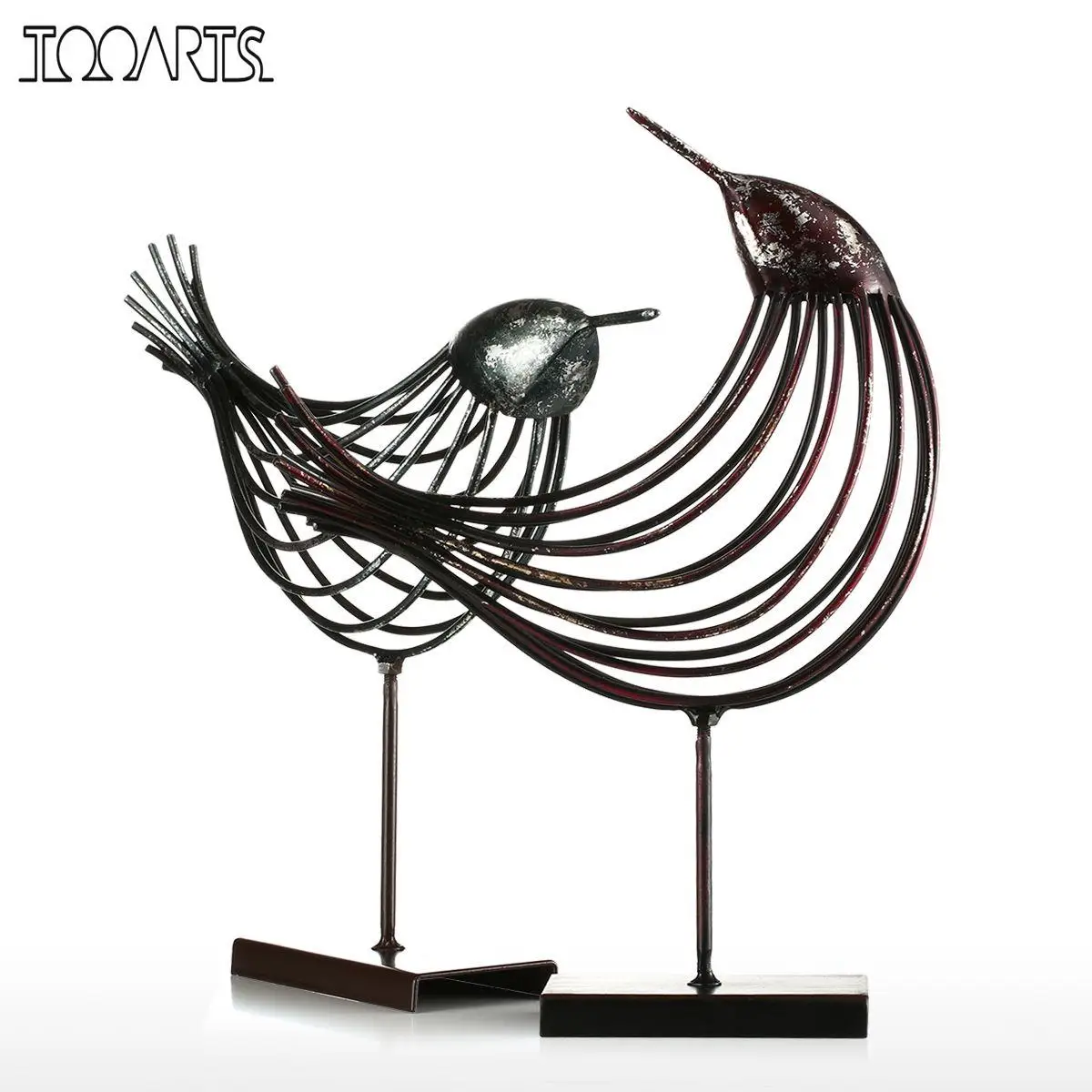 Металлическая скульптура Tooarts железная проволочная птичка чудесная Современная