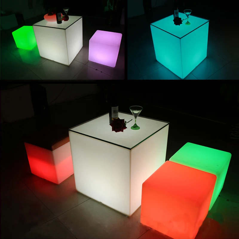 Сиденье сиденье со светодиодной подсветильник кой 50*50*50 см|led cube light table|led cubefurniture