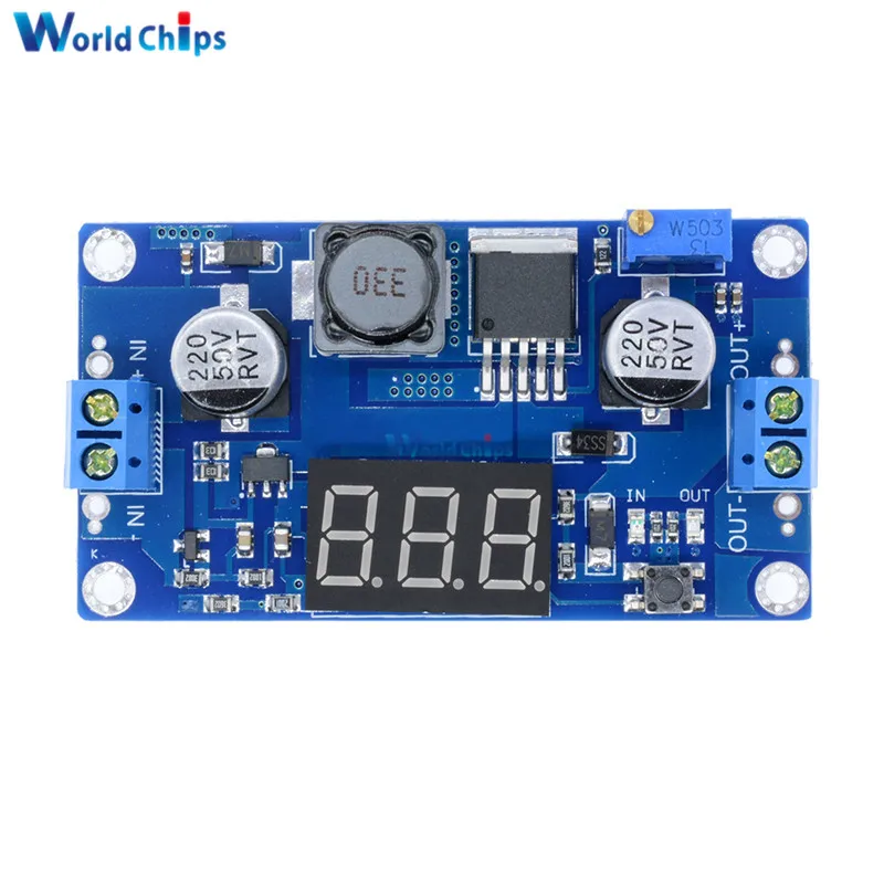 DC-DC XL6009 цифровой повышающий Повышающий Модуль питания регулируемый 4,5-32 В до 5-52 в повышающий регулятор напряжения с светодиодный вольтметр