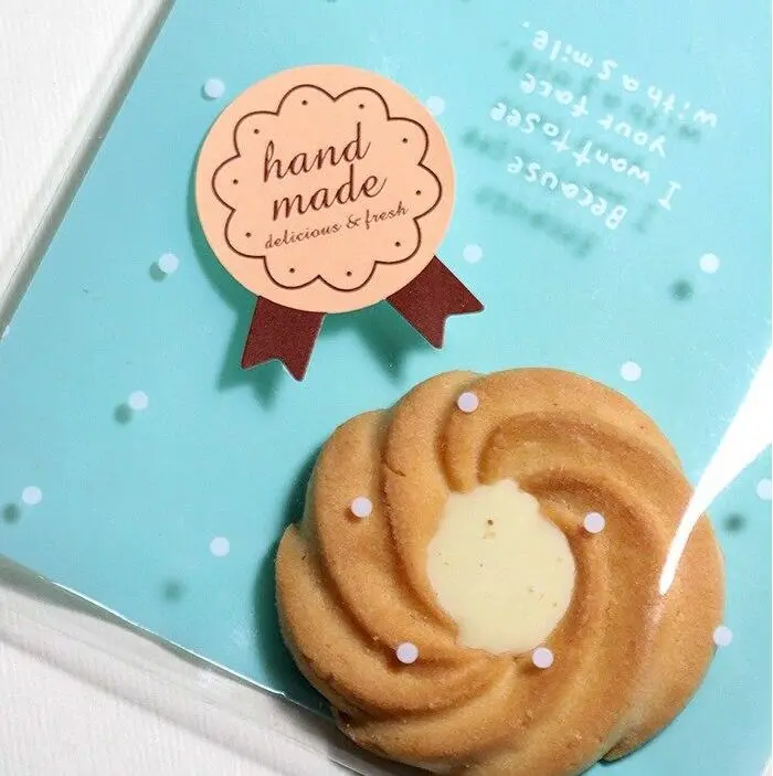Handmade Sticker 120pc Vintage Stickers Kraft Label DIY Hand Made For Gift Cake Baking Sealing | Дом и сад