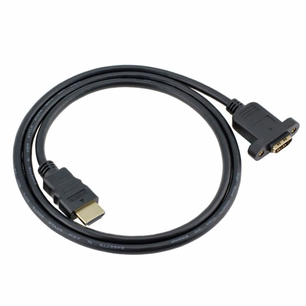 0.3 - 1.5m HDMI Extension Cable High Speed Male to Female Wire Cord Extender w/ Screw Nut for Panel Mount | Компьютеры и офис