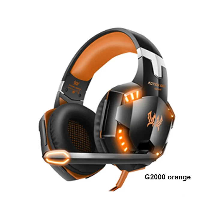 G2000 orange KOTION EACH G2000 G9000 игровые гарнитуры Игровые наушники гарнитура стерео наушники с микрофоном для ПК геймера в розничной упаковке - Цвет: G2000 orange