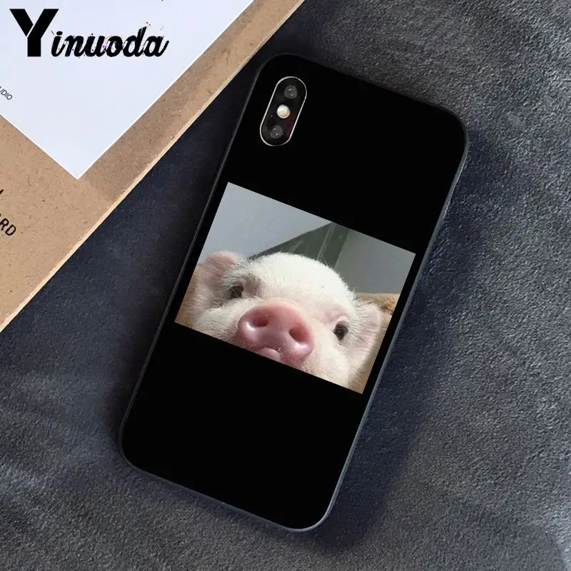A10 Yinuoda смешной мультфильм свинья Coque Оболочка Чехол для телефона для iPhone 8 7 6 6S 6Plus X XS MAX 5 5S SE XR 10 чехол s - Цвет: A10