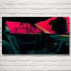 Горячие линии Майами видео постеры с сюжетами игр и принтами гостиной украшения искусства шелковые картины, настенные декорации современные домашние фотографии спальни