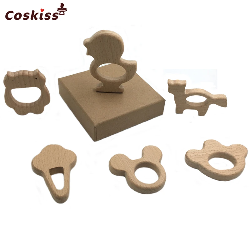 

Organic Baby Teether Wooden Teether Natural Teething Grasping Toy Baby Shower Gift Toddler Teether Newborn Baby Teether Gift