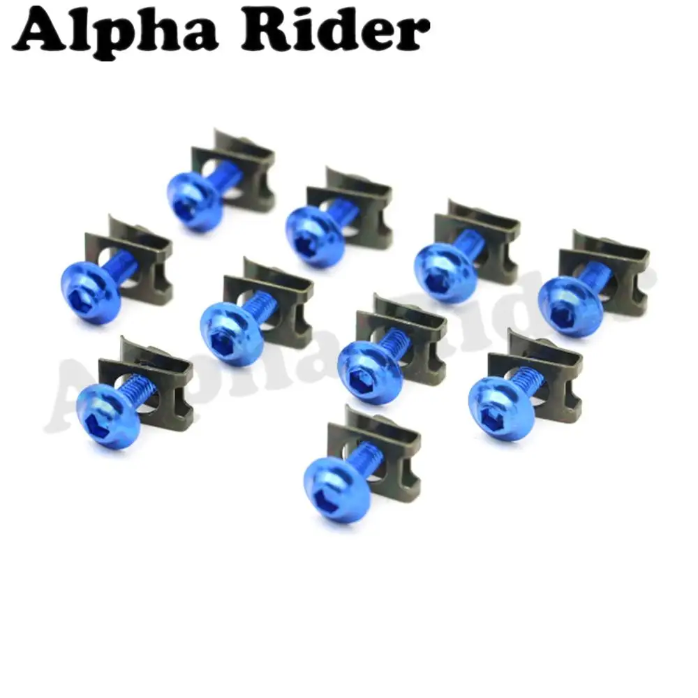 10 шт. Обтекатели для мотоциклетных скутеров болты гайки M6 6 мм скоростные