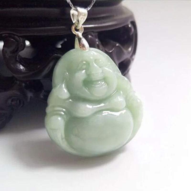 Модная подвеска KYSZDL Из бирманского камня Смеющийся груз Будды из натурального