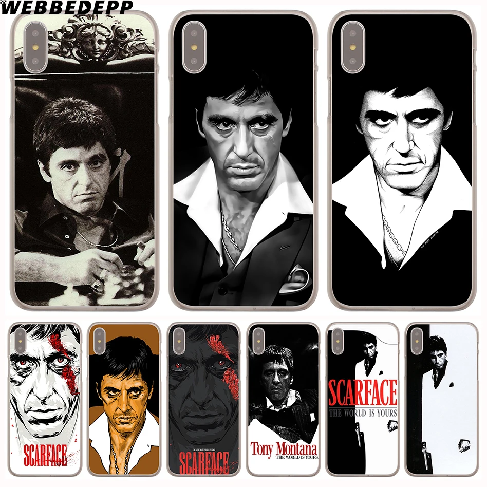 WEBBEDEPP Горячая Scarface Tony Монтана жесткий чехол для телефона для iPhone 4 4S 5C 5 5S SE 6 6S 7 8 Plus X XR XS 11 Pro Max задняя крышка