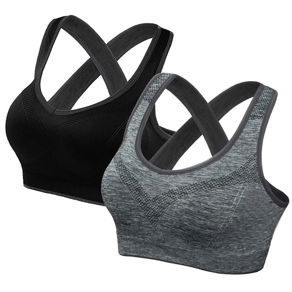 Бюстгальтер с эффектом пуш ап бесшовный бюстгальтер для йоги спортивный