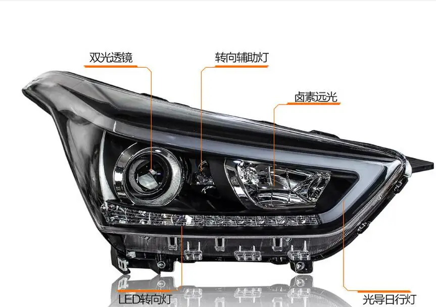 Автомобильный бампер налобный фонарь для Hyundai IX25 Creta 2014 ~ 2016y автомобильные