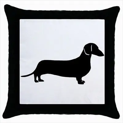 

Наволочка для подушки с изображением животного таксы, чехол для подушки, чехол для подушки, черно-белый декоративный чехол для подушки с изо...