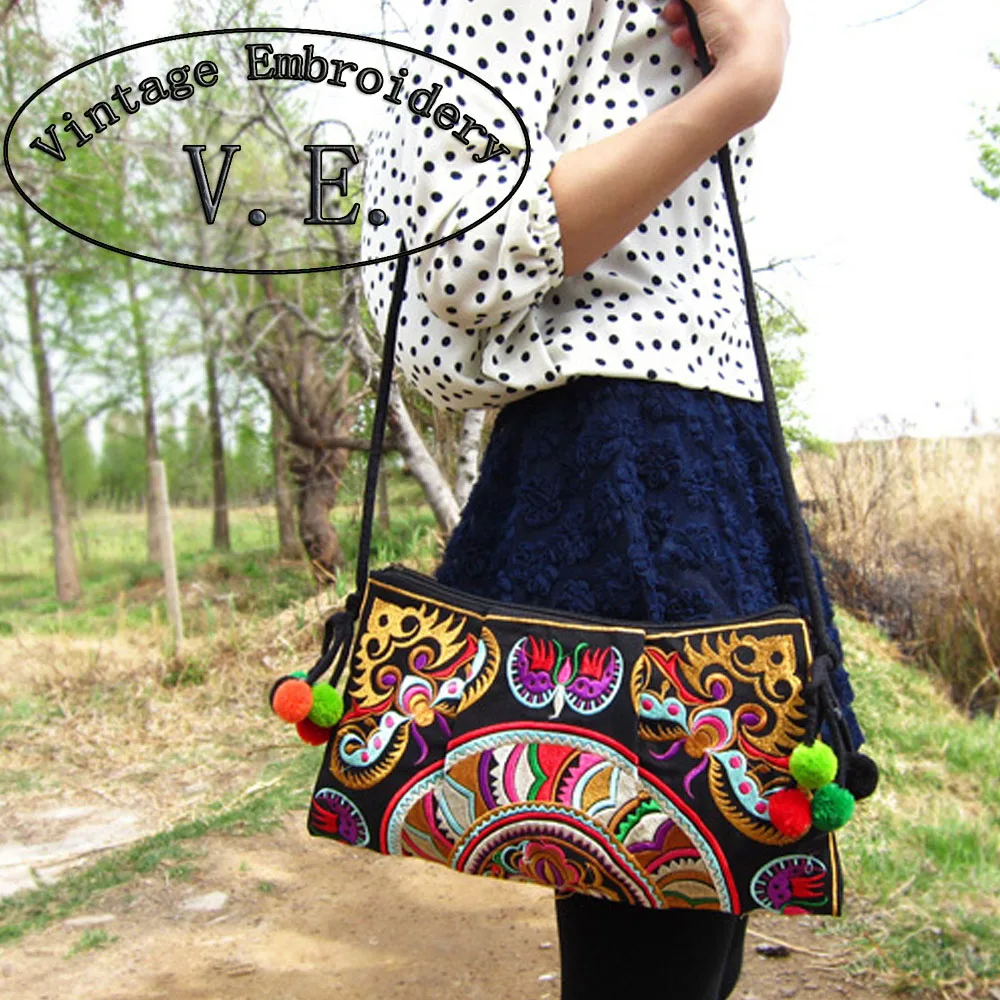 Винтажная вышитая национальная трендовая Этническая сумка ручной работы