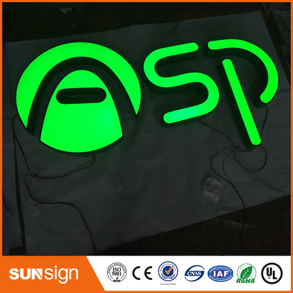 LED stainless steel channel lighted letters