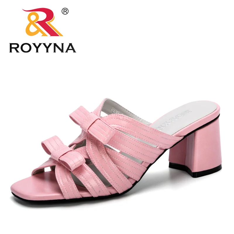 ROYYNA 2019 Новые популярные шлепанцы сандалии для женщин Летняя обувь элегантные на