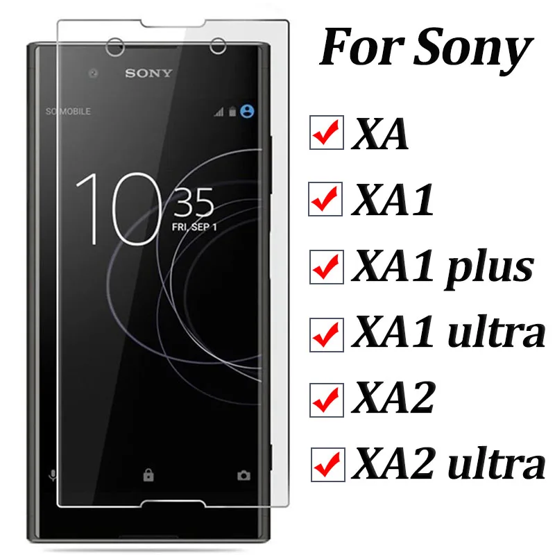 ПО для Sony Xperia XA xa1 xa2 ультра плюс защитное стекло ax ax1 ax2 закалённое защитное стекло x 1 2 Защитная пленка для экрана Защитная пленка с уровнем твердости 9 H