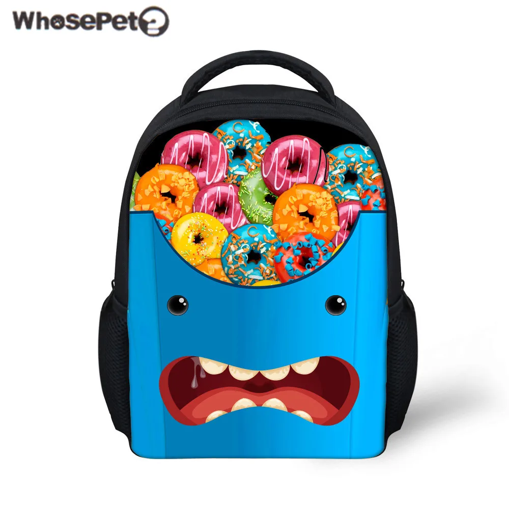 WHOSEPET детская школьная сумка Забавный картофель фри Пончик Дизайн школьный