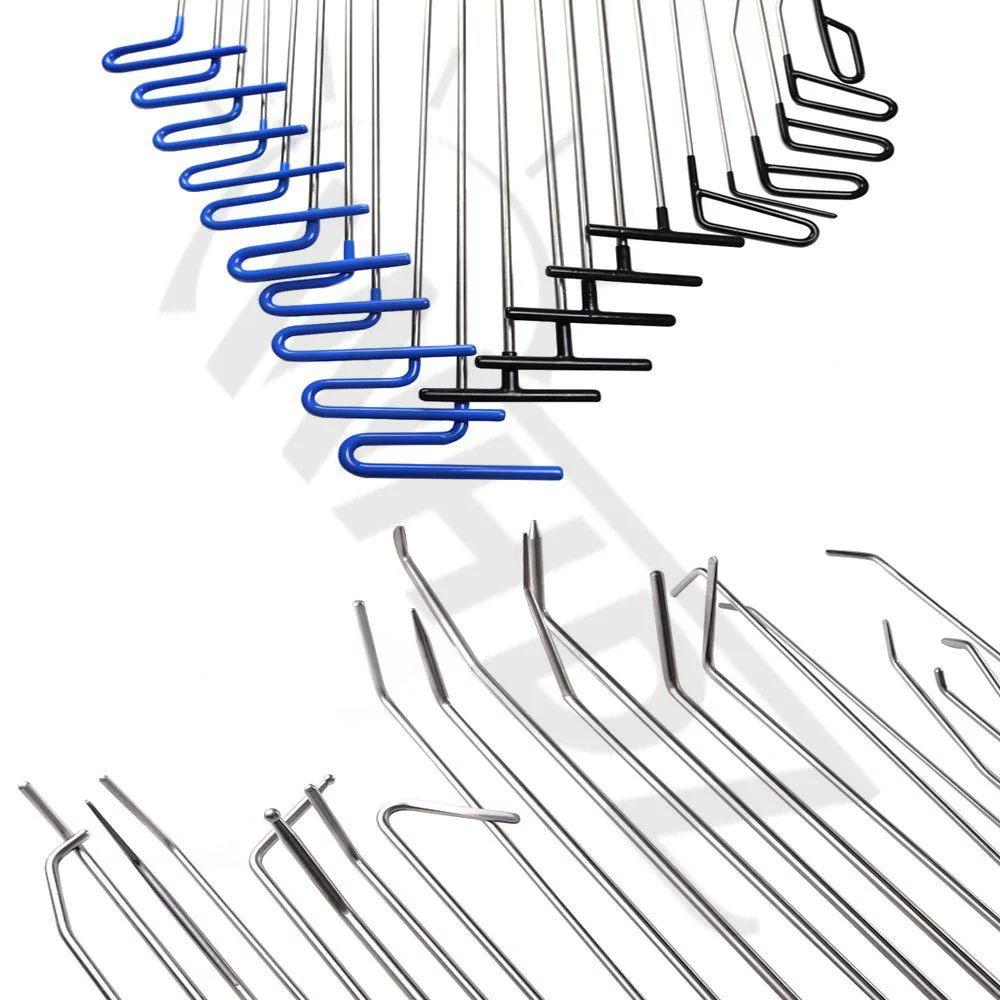 barato 23 Pçs Kit De Ferramentas De Reparo Paintless Dent Remoção Do Corpo Automático Para Porta Do Carro Ding Granizo Reparação Pé-de-cabra Ferramentas Manuais Conjunto Com Cunha Bomba