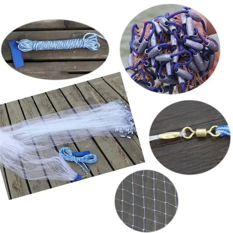 Американская ручная рыболовная сеть высокопрочная нейлоновая моноволокнистая