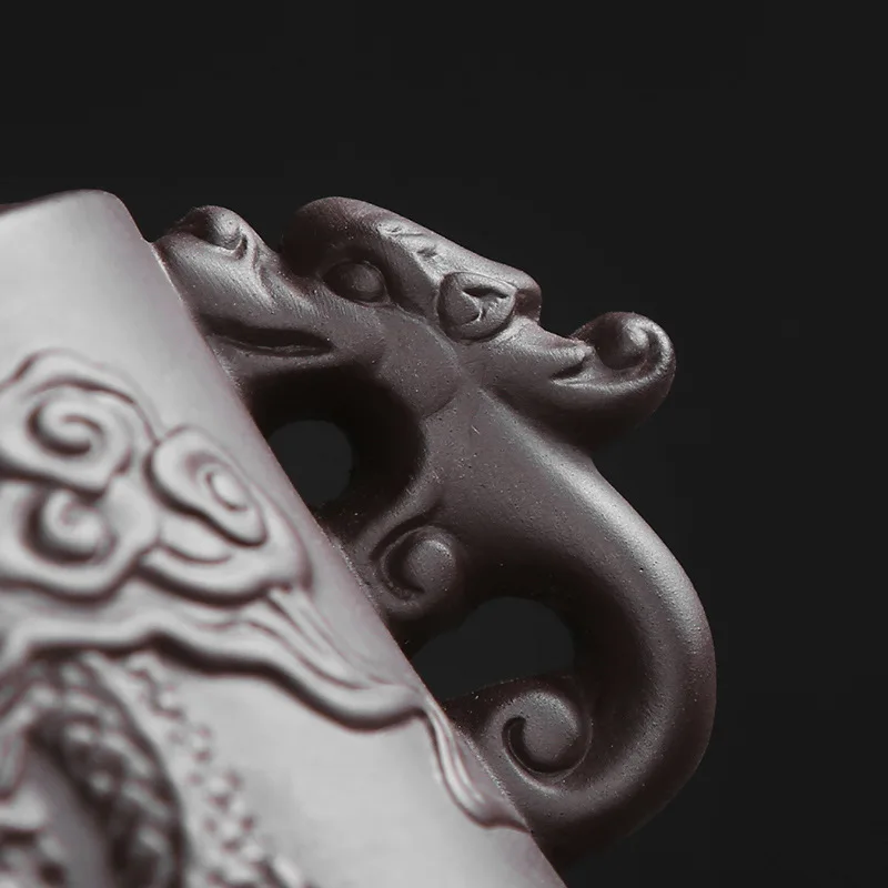 Дракон и Феникс чайный горшок с фиолетовым песком исинский фиолетовый песок