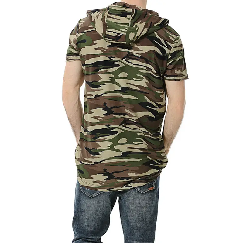 Новое поступление модные мужские топы с капюшоном и футболки длинные