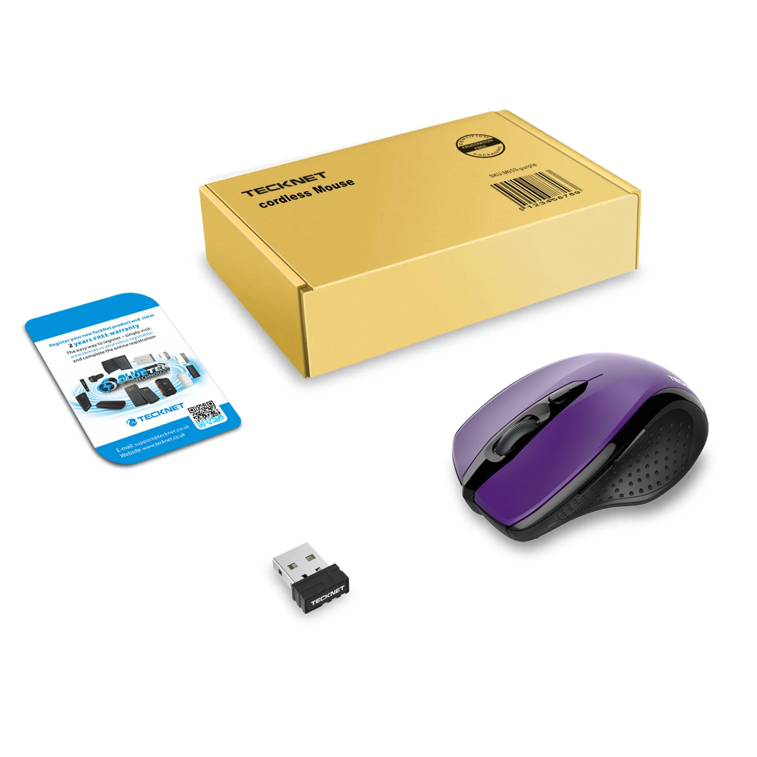 TeckNet Беспроводная игровая мышь 6 кнопок 2400 DPI светодиодный оптическая USB