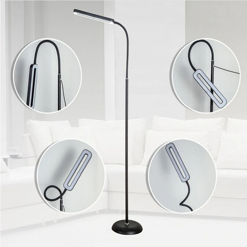 Черный белый современный простой 8 Вт светодиодный напольный светильник