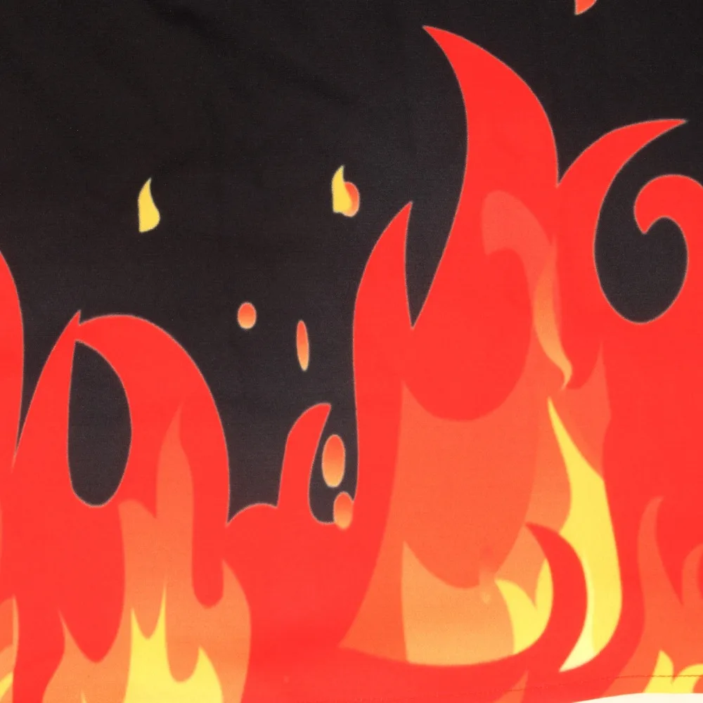 Plus Size Women Clothes High Quality 3D Printed Flame Pleated Skirts Summer New Waist Black Tutu Zipper Midi Skirt | Женская одежда