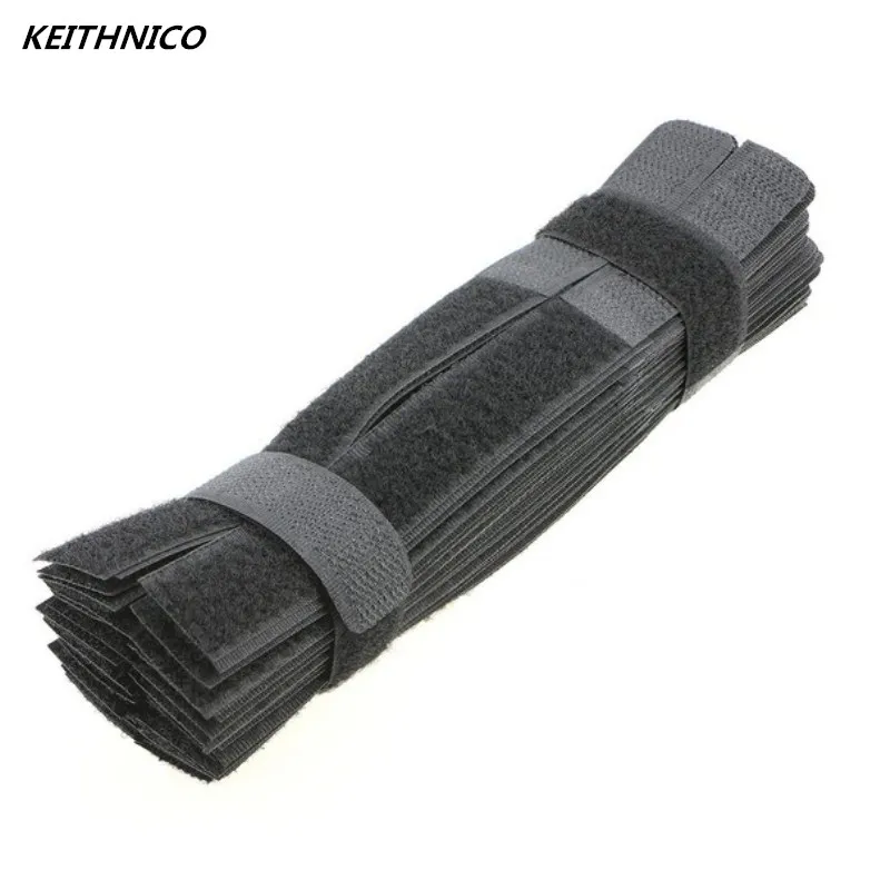 Keithnico 50 шт многоразовые крепежный кабель перевязочная проволока шнур органайзера Веревка Держатель Зажимы для кабелей полоски 7 дюймов