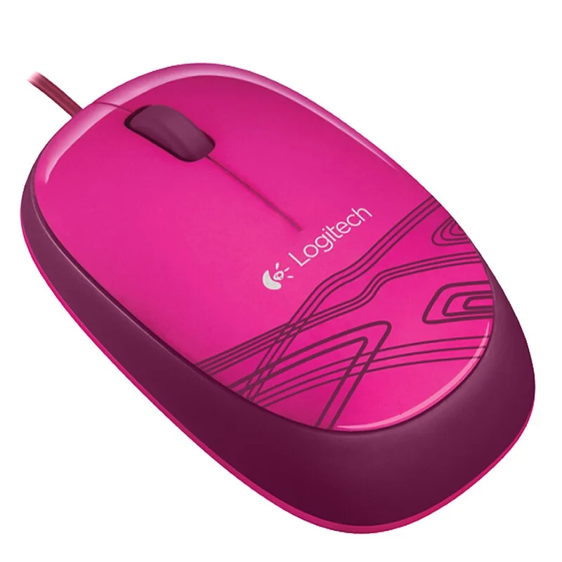 Pink Проводная мышь logitech M105 с многоцветной портативной мышью на выбор, кабель 1000 точек/дюйм для Mac OS/Windows PC/ноутбука, офисного и домашнего использования - Цвет: Pink