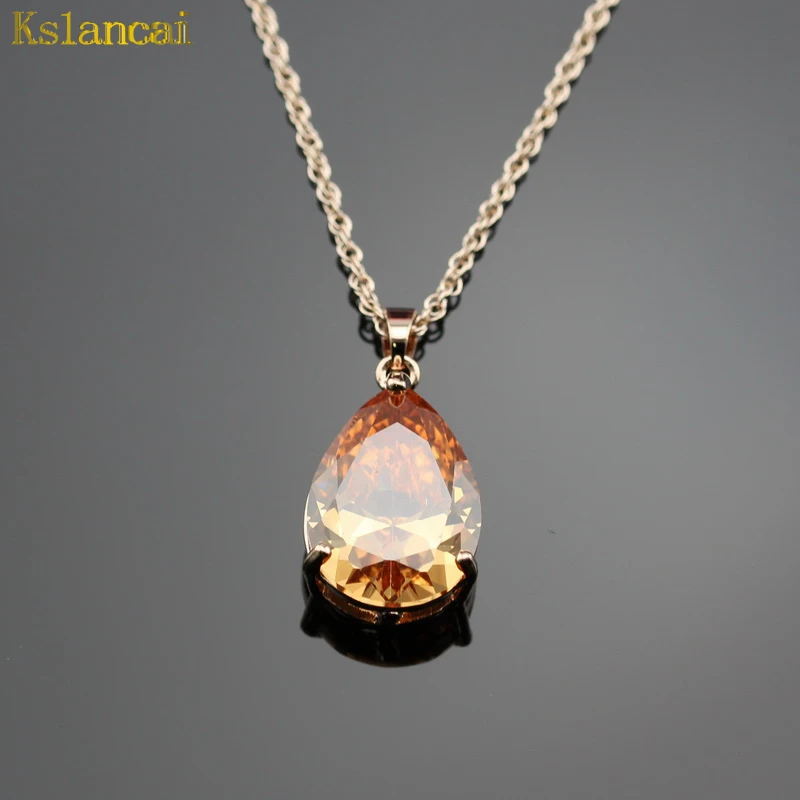 Lan Мода Высокое качество золото Jewelrys Бесплатная доставка зеленый Капля воды розы