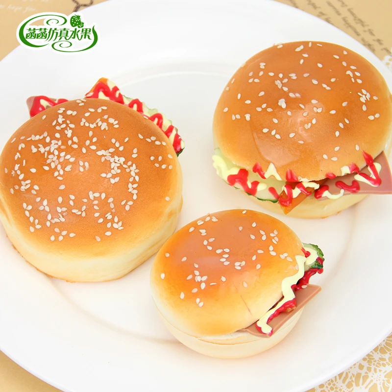 

Открытые гамбургеры, высокая искусственная модель торта из искусственной кожи, реквизит для фотосъемки