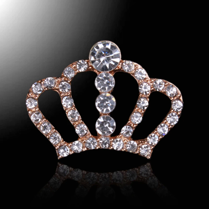 10 шт. Bling Flatback Корона Металл полный горный хрусталь кнопки сплава свадебный венец