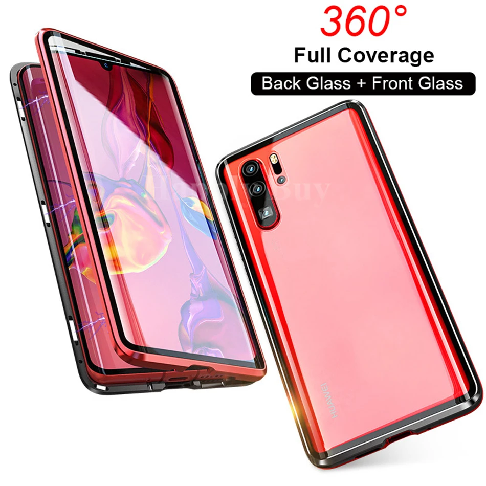 Двусторонний стеклянный чехол с полной защитой для huawei P30 Pro Shockproor чехол s металлический чехол Bumber для huawei P30Pro P 30 Чехол