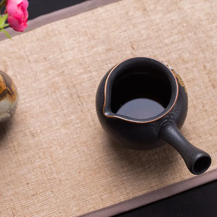 Японская керамическая Боковая ручка яркая чашка 150 мл ручная роспись Камея