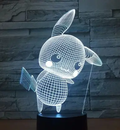 Pokemon Go сенсорные ночные огни красочные чармандер игры Пикачу Фигурки игрушки Сквиртл Бульбазавр Pokeball подарки для детей - Испускаемый цвет: Poke 7